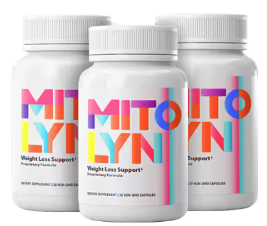 Three bottles of Mitolyn weight loss support supplement